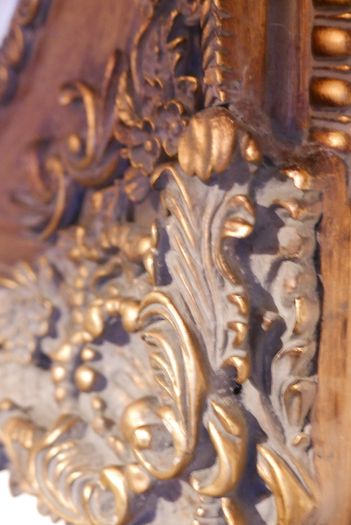 Vintage Ornate Gold Framed Mirror , Big ,Heavy and Thick 45" x 35" (Thickness 4")