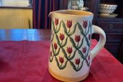 Nicholas Mosse Red Tulip Vintage cylinder jug .7 and a half inches in height