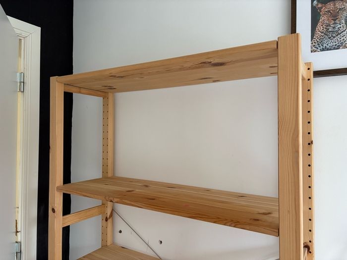 Solid pine open shelving unit IVAR