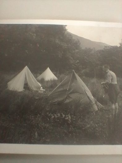 Set of 4 Vintage Photos: Connemara Camping, Cycling & Turf Cutting Expedition