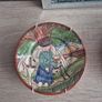 Pair of Vintage Hand-Painted Portuguese Ceramic Wall Plates - Signed 1994 Image 3