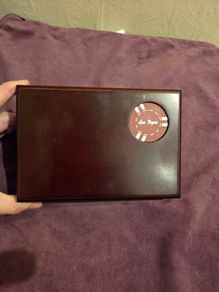 Mahogany Dual Deck Playing Card Box