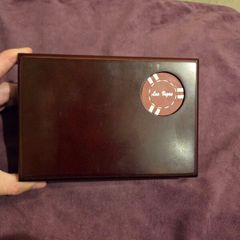 Mahogany Dual Deck Playing Card Box