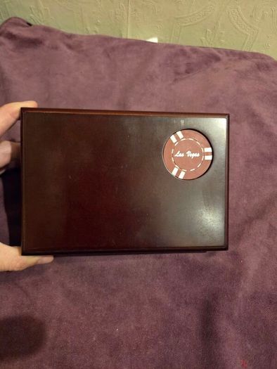 Mahogany Dual Deck Playing Card Box