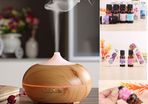 Aroma Diffuser 300ML Essential Oil Diffuser Electric Ultrasonic Humidifier FREE 3 Oils