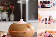 Aroma Diffuser 300ML Essential Oil Diffuser Electric Ultrasonic Humidifier FREE 3 Oils