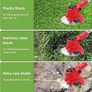 Cordless Garden Strimmers,Electric Cordless 21v Grass Strimmer with 2 X 2000mAh Battery, Adjustable Metal Blades,Garden Trimmer Telescopic Lightweight with Roller, 850W, for Gardens Image 6