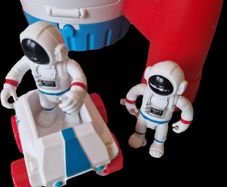 space rocket & astronaut figure playset