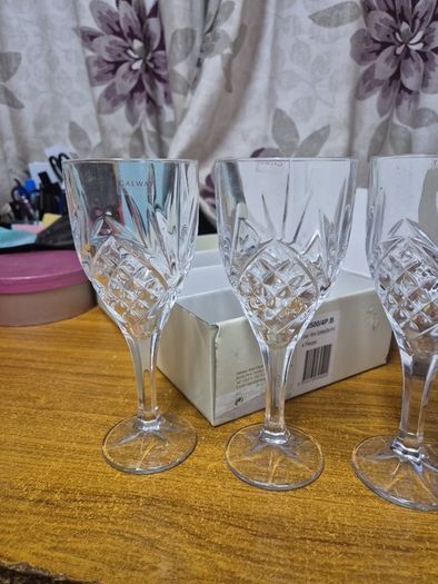 Galway Crystal Tralee Vintage Wine Goblets Set of 4