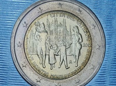Vatican 2 Euro Brilliant Uncirculated Coin 2012 - 7th World Meeting of Families