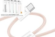 Hoco X104 Source 60W Charging Data Cable Type-C to Type-C L 1M Pink