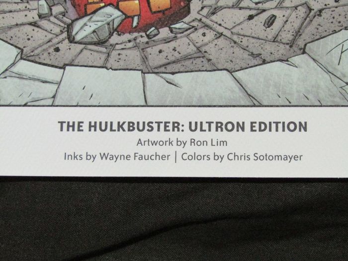 Lego VIP Hulkbuster Ultron Edition Art Prints Artwork By Ron Lim For Lego Marvel Super Heroes Iron Man Hulkbuster Ultron Edition Prints Color And VIP Black And White Variants Rare And Hard To Find BOTH BLACK AND WHITE AND COLOR LIMITED EDITION SET Rare An