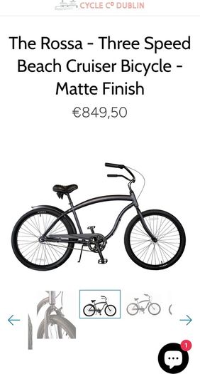 The Rossa - Three Speed Beach Cruiser Bicycle