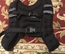 12 Lbs Weighted Vest , Breathable Neoprene, Adjustable Straps, Reflective Strips.