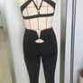 Women's Two Piece v cut Gym Leggings Sportswear Training Suit For Fitness Yoga Wear Sport Outfit size M Image 5