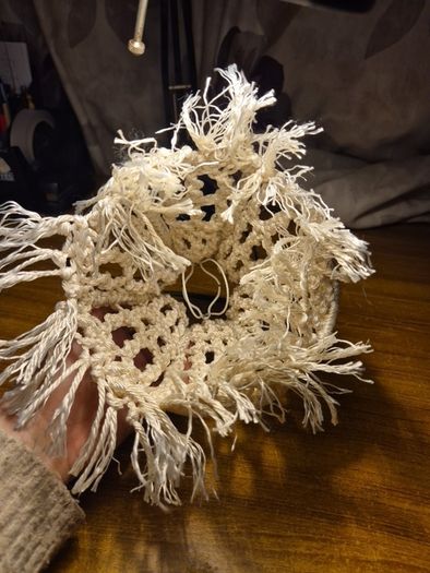 Vintage White Crochet Lampshade