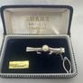 Vintage Japanese Misuzu Genuine Pearl SILVER Tie Clip Bar Boxed Toba Japan Image 2