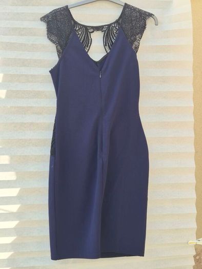 Navy blue lace bodycon dress Lipsy London (UK 12 / EU 40)