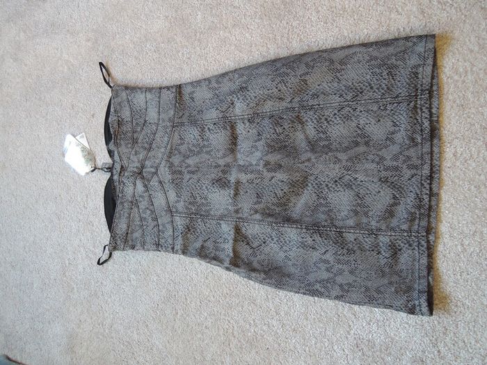 Dress Bershka denim size L strapless sneak skin effect brand new