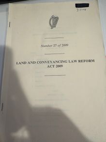 FE1 Property Law Land and Conveyancing Law Reform Act 2009