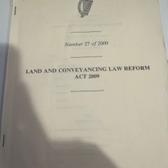 FE1 Property Law Land and Conveyancing Law Reform Act 2009