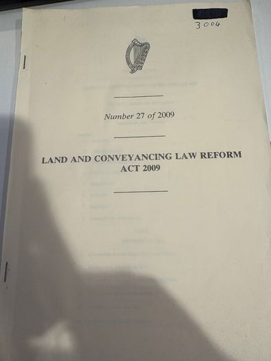 FE1 Property Law Land and Conveyancing Law Reform Act 2009