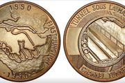 V REPUBLIC medal, Channel Tunnel, first crossing
