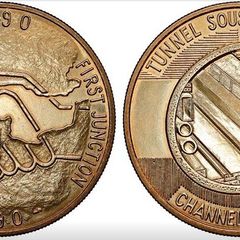 V REPUBLIC medal, Channel Tunnel, first crossing