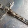 Antique Nuns Crucifix Skull Crossbones 5'' And 3,5" Image 4