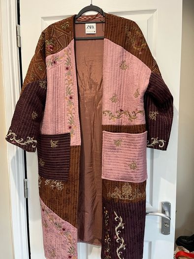 zara quilted coat