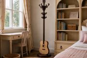Guitar-shaped coat rack