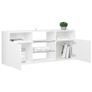 TV Cabinet with LED Lights High Gloss White 120x30x50 cm Image 5