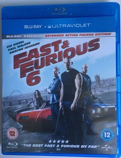 Fast & Furious 6 [2013] Paul Walker, Vin Diesel, Dwayne Johnson, Michelle Rodriguez, Jordana Brewster, Tyrese Gibson, Chris Bridges, Sung Kang, Luke Evans, Gina Carano [Blu-ray Movie]