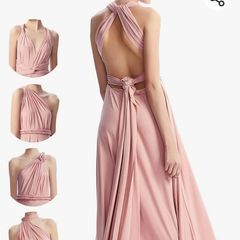 Multiway dress in Dusty Rose - One Size Fit 10-16Uk