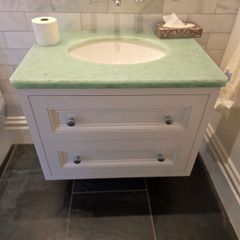 Marble Vanity Unitw with solid hardwood drawers