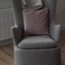 Nelson Light Grey Velvet Armchair Rocker Swivel Image 2