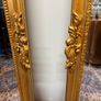 Pair of French Giltwood & Plaster Louis XVI Style Figural Beveled Mirrors Image 4