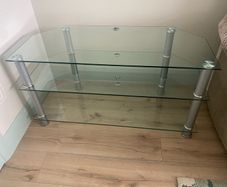 Glass TV stand