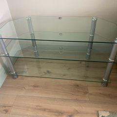 Glass TV stand