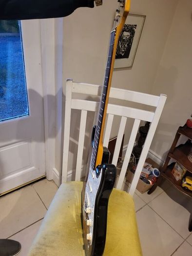 SX quilted sunburst electric guitar
