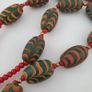 Antique Venetian Style Feather Desgin & Venetian WhiteHeart Glass Beads Necklace Image 4