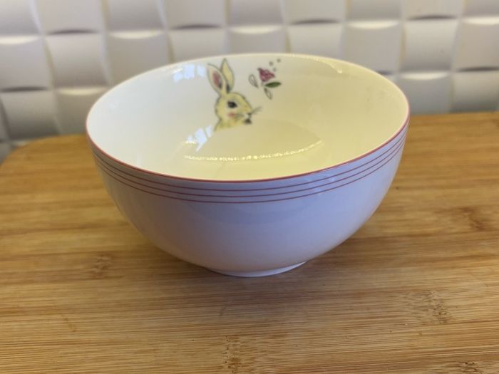 Bunny rabbit bowl and cups