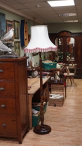 Vintage Turned Wood Floor Lamp