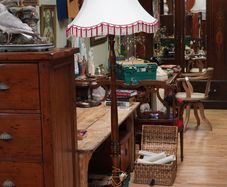 Vintage Turned Wood Floor Lamp