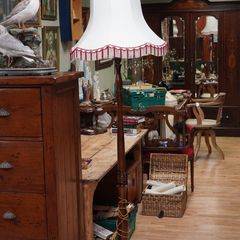 Vintage Turned Wood Floor Lamp