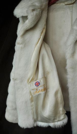 White Faux Fur Jacket Made in England by Astraka