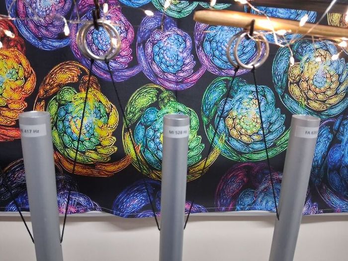 Sacred Solfeggio Pipe Chimes & Handcrafted Stand
