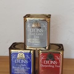 3 Vintage Lyons Tea Tins 1997 Full, Unopened!