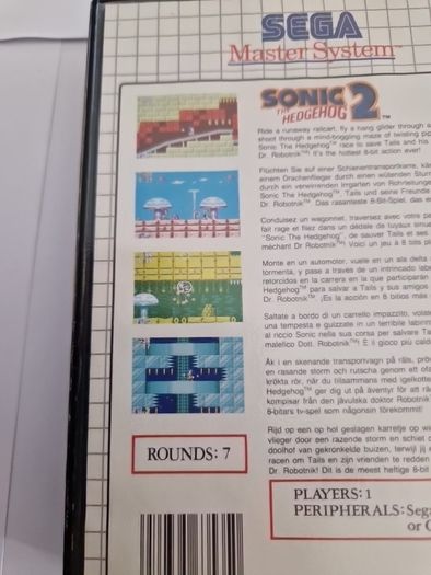Sonic The Hedgehog 2 Master System Arcade Retro Games Original