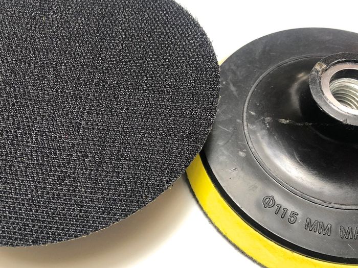 100PC 115mm Velcro Silicone Carbide Disc Pads 80 GRIT FREE BACKER
